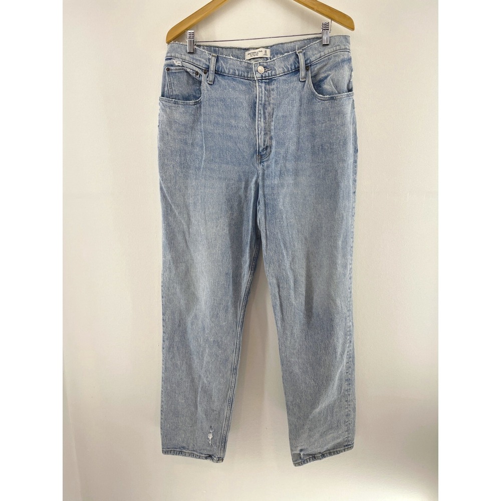 Womens 14 Straight Ultra High Rise Jeans Abercrombie & Fitch The 90s Denim Loose